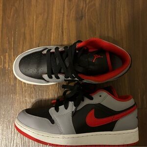 Jordan Big Kids Sneakers in Black, Red, and Gray